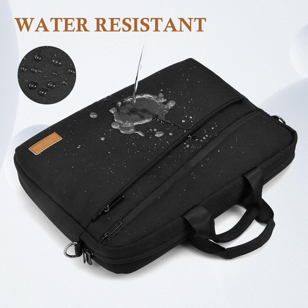 Stylish Nylon Laptop Shoulder Bag with Ample Storage for 15-17.3 inch Models - Picture 5 of 12